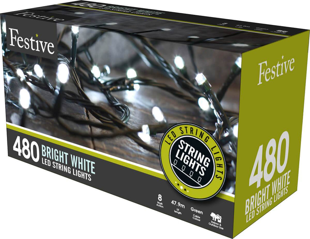 480 Ice White LED String Lights from The Christmas Forest