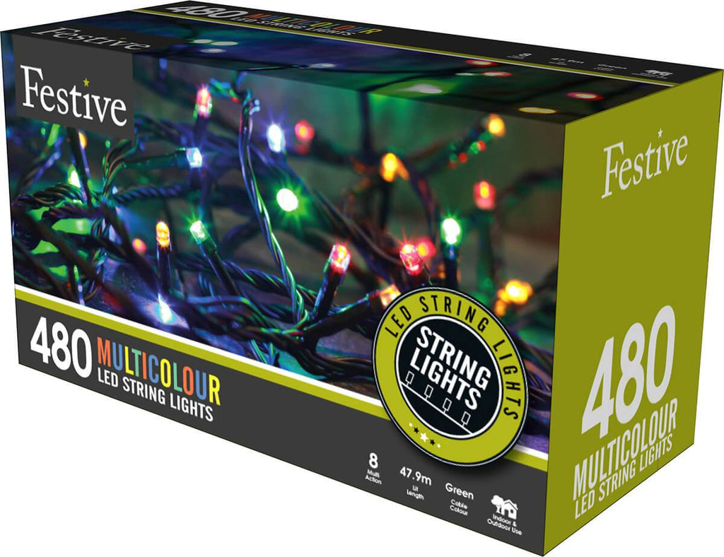 480 Multicolour LED String Lights from The Christmas Forest