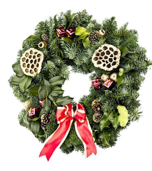 10inch Decorated Wreath from The Christmas Forest